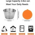 thumbnail image 2 of ZXM 6 Pack 2.4oz Small Condiment Containers With Lids, Salad Dressing Container To Go, Stainless Steel Sauce Container With Silicone Lids, Leak Proof Reusable Small Dipping Sauce Cups With Lids, 2 of 7