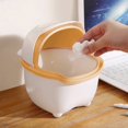 thumbnail image 4 of Ganfancp Sobremesa Pequeño Cubo de Basura Alto Valor Lindo Anillo de Presión Sin Tapa Mesa de Cocina Dormitorio Almacenamiento Grande Antideslizante Fondo Aumentado Ofertas de La Semana 1* Papelera, 4 of 6
