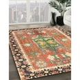 thumbnail image 3 of Ahgly Company Machine Washable Indoor Square Traditional Fall Leaf Brown Green Area Rugs, 8' Square, 3 of 7