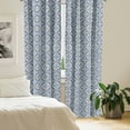 thumbnail image 3 of Ambesonne Moroccan Window Curtains, Azulejo Ceramic Motif, Each 28" W x 95" L, Blue Cream Marigold, 3 of 5