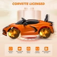 thumbnail image 3 of 12V Licensed Corvette Kids Ride-On Car, Electric Toy Vehicle with Remote Control, LED Lights, & Dual Motors, 3 of 5