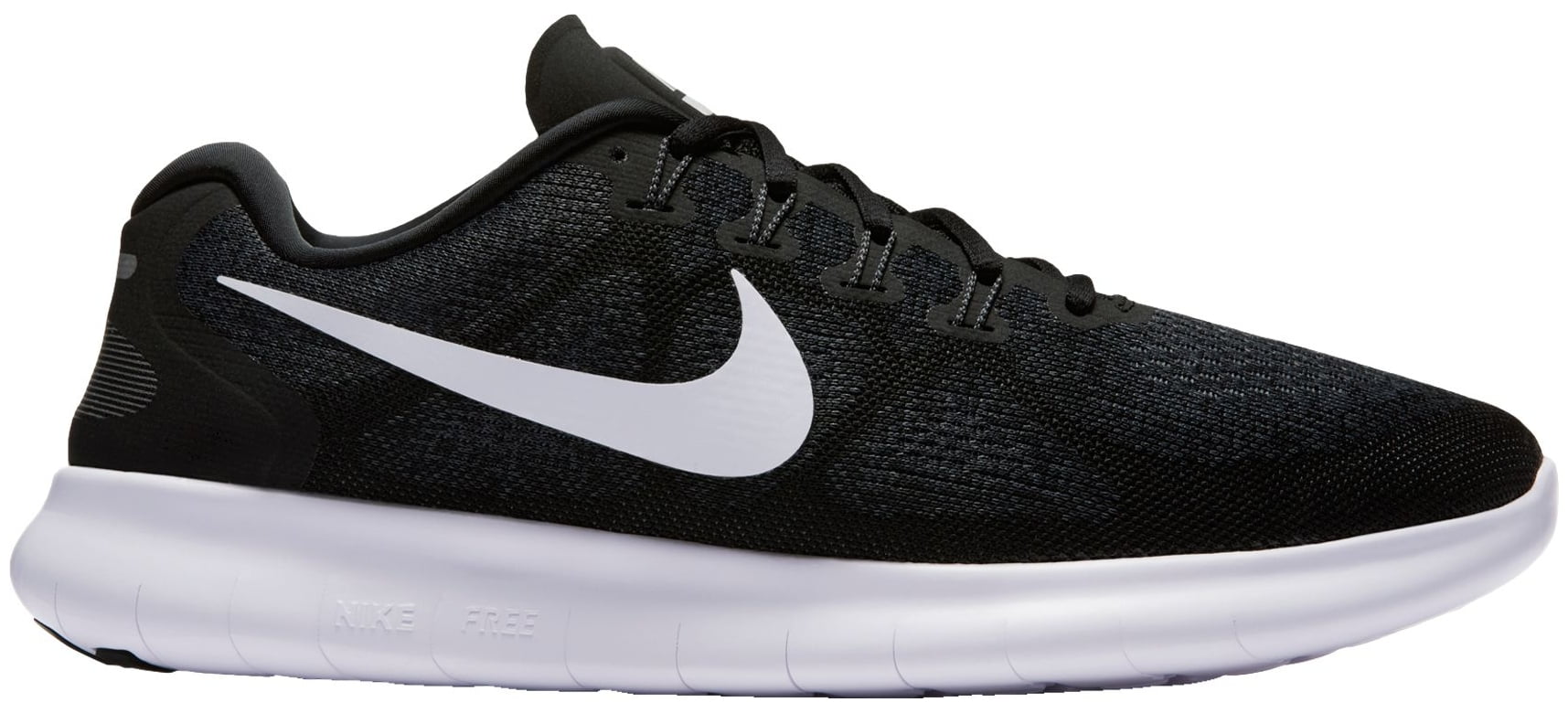 Nike Men's Free RN Running Shoes (Black/White, 11.5) -
