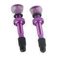 thumbnail image 1 of 2 piezas de neumáticos sin cámara de bicicleta de aluminio de 40mm válvulas Presta extraíbles universales Púrpura Sharpla Válvulas Bike Presta, 1 of 8