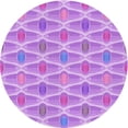 thumbnail image 1 of Ahgly Tapis d'Intérieur Lavable en Machine Carré Violet Transitionnel, 3 Pieds Carré, 1 of 7