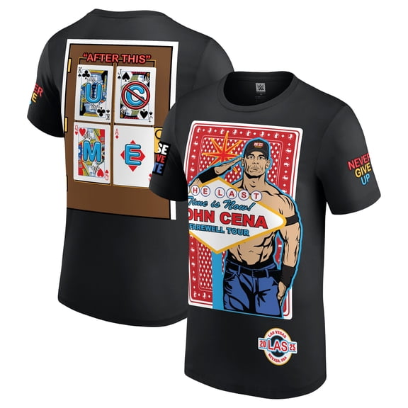 Men's Black John Cena Farewell Tour 2025 Las Vegas T-Shirt
