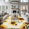 thumbnail image 3 of 5'x8' Area Rugs, Yellow Sunflowers Bees Indoor Outdoor Area Rug for Living Room Bedroom, Summer Country Floral Rustic Washable Bathroom Rugs Kitchen Floor Carpet Mats Home Decor Aesthetic, 3 of 8