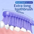 thumbnail image 5 of 4 Pack Adult Manual Toothbrushes, Extra-Long Brush heads Soft Bristles Toothbrushes, Toothbrush Pack with Suction Cup Base, 5 of 9