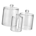 thumbnail image 2 of Minnieouse Soporte para bastoncillos de algodón, 3 uds., organizador de almacenamiento de cosméticos, contenedor de brochas de maquillaje acrílico, caja Bolsas de maquillaje Minnieouse CE000586-00B, 2 of 6