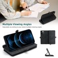 thumbnail image 5 of Magnetic Wallet Case for iPhone 13 Flip Case, Luxury PU Leather Cover ID Cash Credit Card Slots Holder Carrying Pouch Folio Flip Case for Apple iPhone iPhone 13,Black, 5 of 7