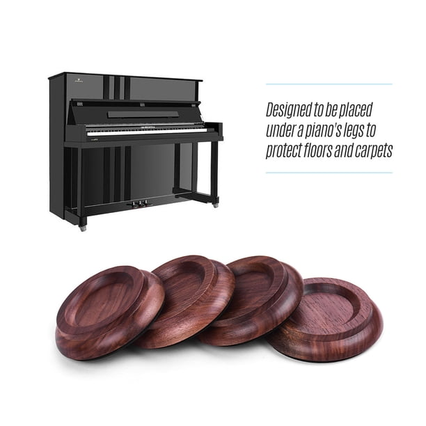 Lot De 4 Tasses Roulettes Pour Piano Droit – Anti-Slip, Anti-Bruit, Protection Sol Et Stabilité