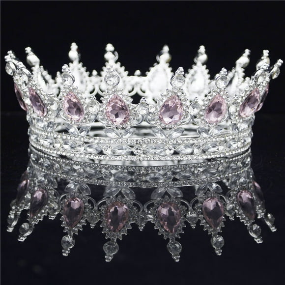 Tiare Royale Vintage en Cristal, Accessoires de Cheveux de Mariage de Couronne de Concours de Beauté