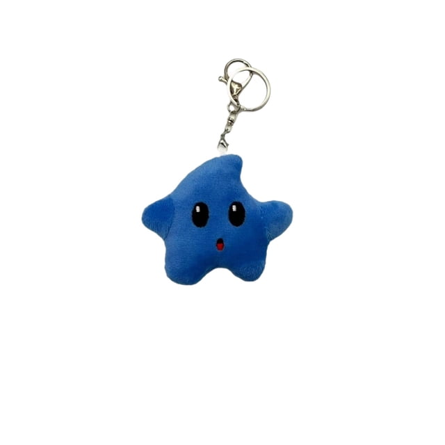 Cute Star Keychain Star Shaped Key Ring Soft Stuffed Star Charm for Backpack Purse Keys Kids