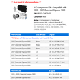 thumbnail image 2 of A/C Compressor Kit - Compatible with 2003 - 2007 Chevy Express 1500 2004 2005 2006, 2 of 2