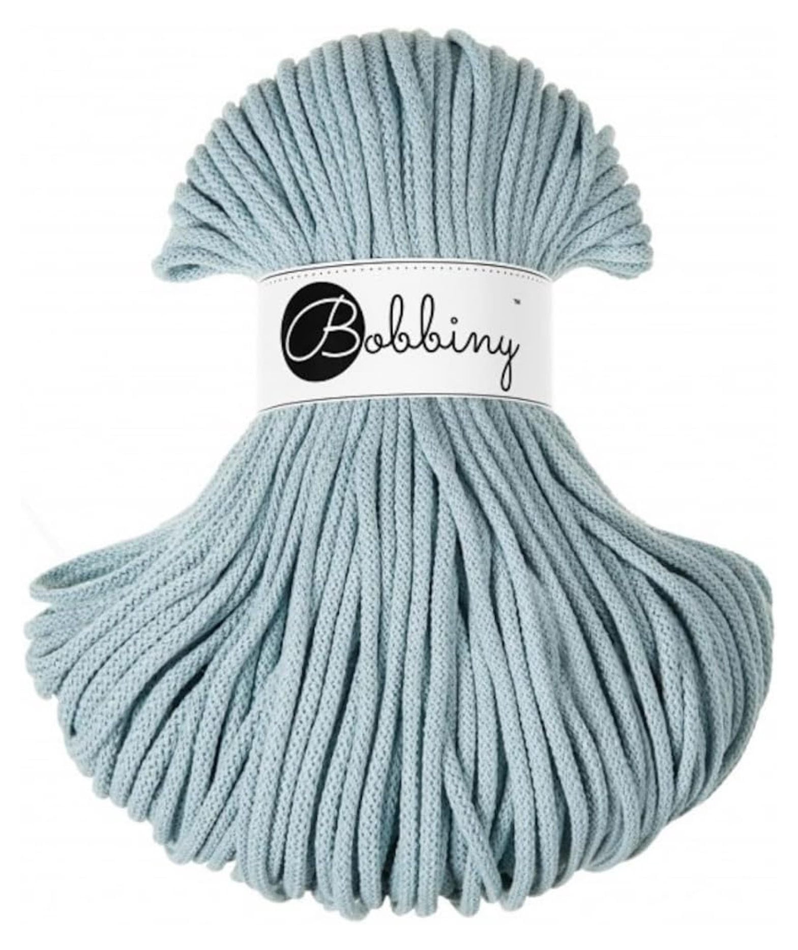 Premium 5mm Braided Macrame Cord (Misty) 108yds/330ft (100% Recycled Cotton)