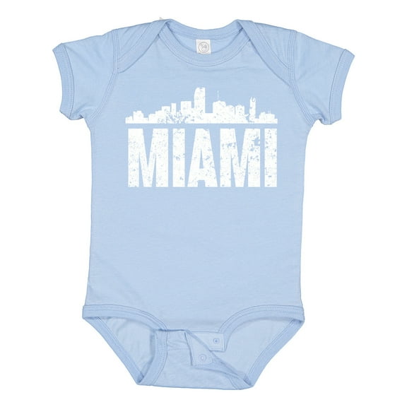 Inktastic Miami Skyline Grunge Boys or Girls Baby Bodysuit