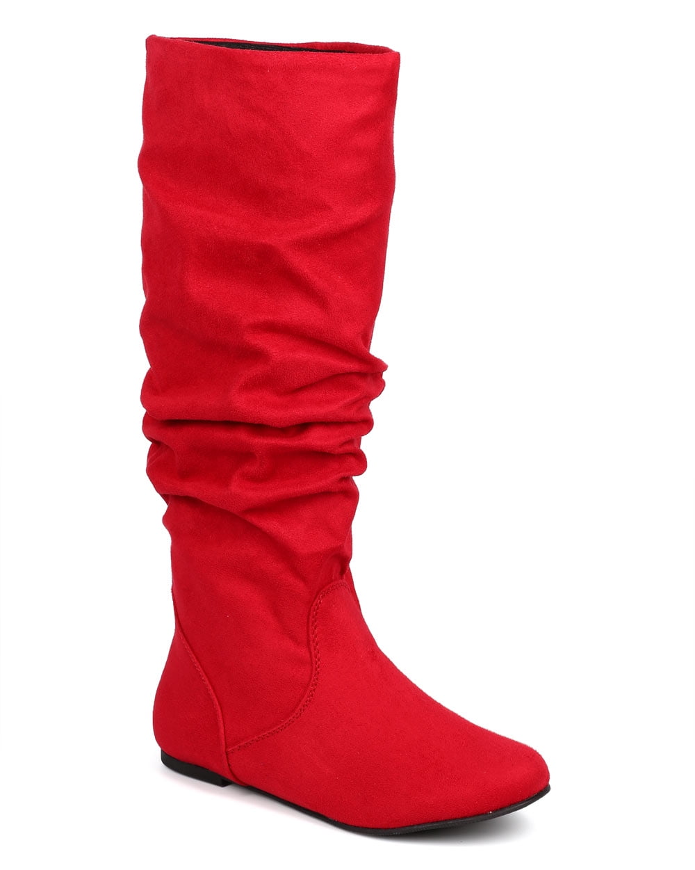 Soda BE45 Suede Women Slouchy Knee High Flat Riding Boot