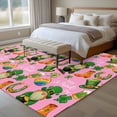 thumbnail image 4 of 5x8 Area Rugs for Living Room, Saint Patrick's Day Non Slip Area Rugs for Kitchen Bedroom Entryway, Pink Gnomes Hat Boot Clovers Love Washable Carpet Runner Rug Floor Mats for Bedroom Home Decor, 4 of 8