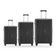 thumbnail image 1 of WINGOMART Ensemble de Bagages 3 Pcs Léger Durable Coque Rigide PC+ABS, Roues Doubles Pivotantes, Cadenas TSA - 22 Po/26 Po/30 Po - Noir, 1 of 9