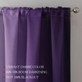 thumbnail image 3 of Blackout Curtains & Drapes for Bedroom Living Room Long Purple and White Room Darkening Ombre Curtains Rod Pocket 53"W x 96"L (Pack of 2), 3 of 6