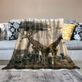 thumbnail image 2 of BCIIG Giraffes Trees Zebra Warm Lightweight Blanket Soft Fleece Blankets Throw Blanket Living Rooms Sofa Decor All Seasons Long-Lasting Blanket 50x60in, 2 of 6