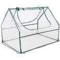 thumbnail image 1 of Sunnydaze Mini Greenhouse with 2 Zippered Side Doors - 4' x 3' - Clear, 1 of 8