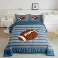 thumbnail image 2 of Erosebridal 3D Rugby Comforter Sets Full Size, Ball Sport Player Comforters & Duvets, Stripe Checkered Decor , Lightweight 3pcs, 2 of 7