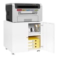thumbnail image 1 of EastVita White 236 Printer Stand with Storage Mobile Printer Cabinet for Home Office Metal Table for Printers with Storage Shelf File Cabinets on Wheels 3D Printers Table, 1 of 7