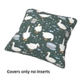 thumbnail image 3 of Throw Pillow Covers, Cartoon Flower Cute Duck Soft Square Pillow Cases with Invisible Zipper for Couch Bed Sofa, Farmhouse Fall Home Decor 12"x12", 3 of 7