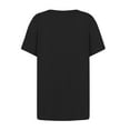 thumbnail image 4 of Admvng Tops for Women Trendy Fashion Summer Casual Solid Round Neck Short Sleeves S-3XL, 4 of 5