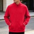 thumbnail image 2 of StSilkitty Zip up Jacket for Men Long Sleeve Stand Collar Jacket Coat Fall Lightweight Fashion Clothing with Pockets, 2 of 6