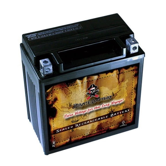 Pirate Battery Ytx16-bs (16-bs 12 Volt,14 Ah, 230 Cca) Motorcycle Battery for Kawasaki 2000cc Vn2000-a Vulcan 2008