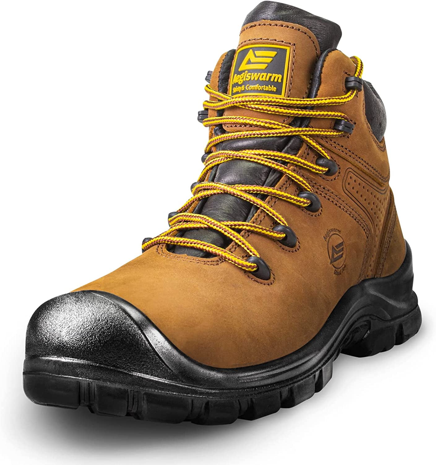 Womens Safety Work Shoes Steel Toe Cap Outdoor Hiking Leather Boots Casual 3-11 