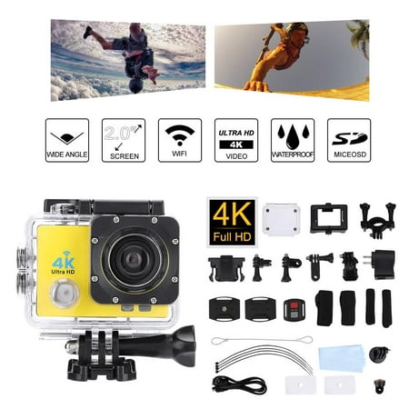 4K Outdoor Wifi Watertight Ultra HD High Definition Sports Action Camera DV with Controller, Sports Camera, Watertight