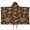 Brown Cartoon Dinosaurs-2, variant on Brown Cartoon Dinosaurs Fossils Pattern Hooded Bath Towel,50"x30" for Ages 3 To 12 Kids, Quick Dry Lightweight Soft Microfiber Hood Beach Towel Cover Up for Kids
