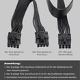 thumbnail image 4 of 2X ATX CPU 8 Macho Una Dual PCIe 8 (6+2) Cable de Alimentación Macho para Fuente de Alimentación Modular //-M, 4 of 5