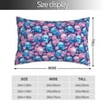 thumbnail image 2 of Naloa Blue Flower Skull Pillow Covers, Throw Pillow Case Cushion Covers,Cushion for Bedroom,Couch,Home-16"x24", 2 of 6