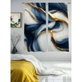 thumbnail image 2 of Navy Blue Marble Sheer Curtains for Living Room Bedroom Gold Modern Art Sheer Curtains 63 Inch Long 2 Panels Set Light Filtering Curtain Window Treatments Drapes for Dining Room, 2 of 6