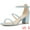 Sky Blue, variant on Unique Bargains Women's Open Toe Strappy Chunky Heels Sandals Green (Size 10)