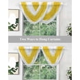 thumbnail image 5 of Waterfall Valances for Windows, Yellow Geometric Kitchen Sheer Valance Curtains, Modern Striped Abstract Art Aesthetics Rod Pocket Elegant Swag Valances for Living Room Bedroom, 47.2"x38.5", 1 Panel, 5 of 8