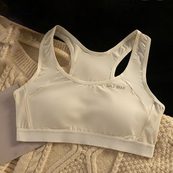 Piuwrlz Big Girls Chest Underwear Teen Kids Breathable Bra Comfortable Bralette Breathable Sports Bras Beige Size 14-18 Years