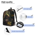 thumbnail image 3 of Xecao Cute Leaf Animal Canvas College Laptop Backpack, a durable rucksack designed for both men and women, ideal for travel, school, and daily use-Medium, 3 of 5