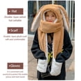 thumbnail image 2 of Kearding Chica bufanda sombrero guantes cálido felpa mano cuello cabeza calentador a prueba de viento al aire libre cómodo regalo espesado Suministros térmicos, 2 of 6