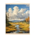 thumbnail image 1 of Uxcell Magnetic Poster Hanger Frame, 23.62" Wide Hanging Kit, Wood Color, 1 of 6