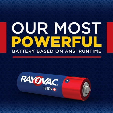 Rayovac Fusion AA Batteries (8 Pack), Double A Alkaline Batteries
