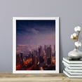 thumbnail image 2 of Designs ByLITA Urban Dusk Nightfall, 8 x 10 White Wall Print Inspirational (Framed) | Old Masterpieces | Stylish Modern Decoration For The Home and Office, 2 of 4
