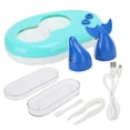 thumbnail image 1 of Lavadora de lentes de contacto, recargable por USB, herramientas de limpieza de lentes de contacto, limpiador de caja, azul claro, 1 of 5