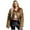 Brown, variant on TiaoBug Womens Cropped Faux Fur Jacket Open Front Furry Short Coat Winter Cardigan Outerwear Black XL