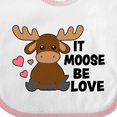 thumbnail image 4 of Inktastic It Moose Be Love with Cute Moose Boys or Girls Baby Bib, 4 of 4