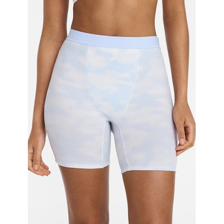 No Boundaries Cotton Stretch Ribbed Boxer Short Panties, Women's XS-XXXL
