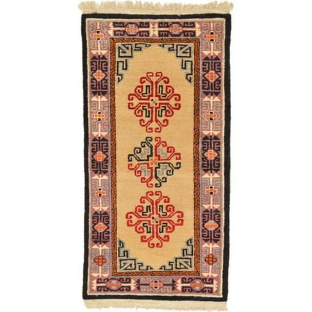 - Isabelline One-of-a-Kind Laron Antique Finish Hand-Knotted Runner 2'10'' x 5'9'' Wool Cream Area Rug